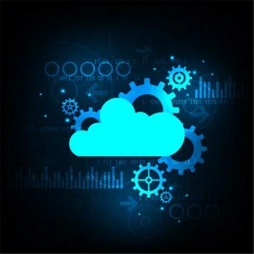 Cloud in the form of technology and engineering. Stock Illustration