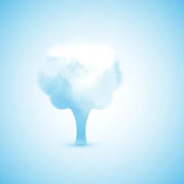 Cloud in the form of a tree Stock Illustration