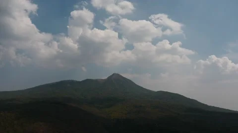 Cloud formation and shadows on mountains in Myanmar Stock Footage 61347830