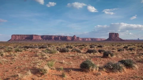 Cloud formation at Monument Valley Video stock 40706345