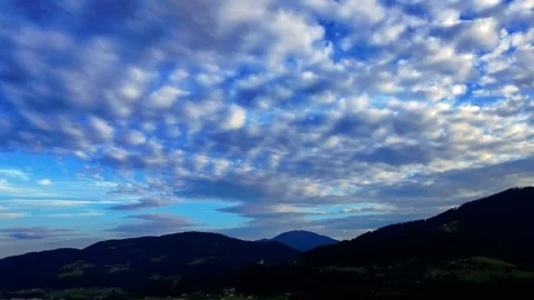 Cloud formation with mountains Stock Footage 312956147