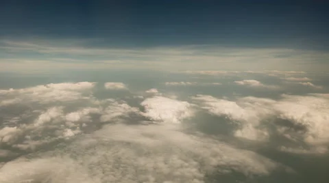 Cloud formation from plane window Stock Footage 45349470