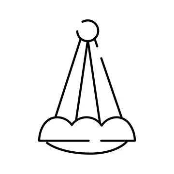 Cloud formation producing sun rays outline icon Stock Illustration