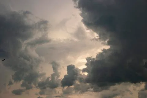 Cloud formation at sunset Stock Photos