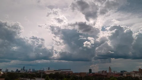Cloud Formation Timelapse over Austin, Texas, and the University of Texas. 스톡 동영상 124877430