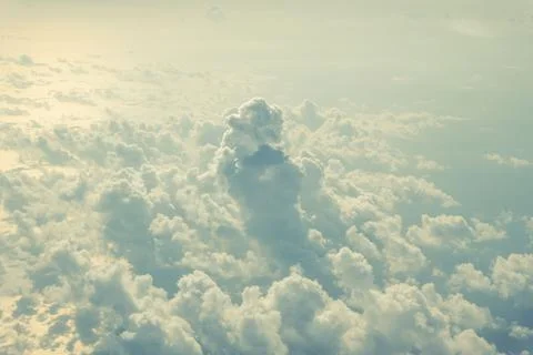 Cloud formations from above Stock Photos
