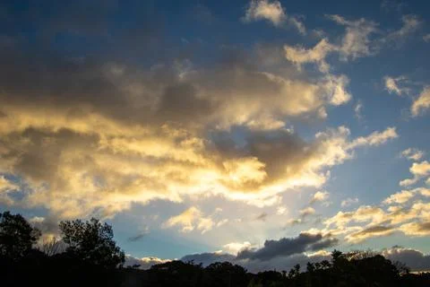 Cloud formations after a stormy night Stock Photos