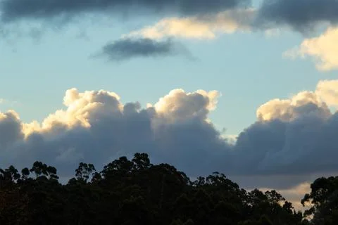 Cloud formations after a stormy night Stock Photos
