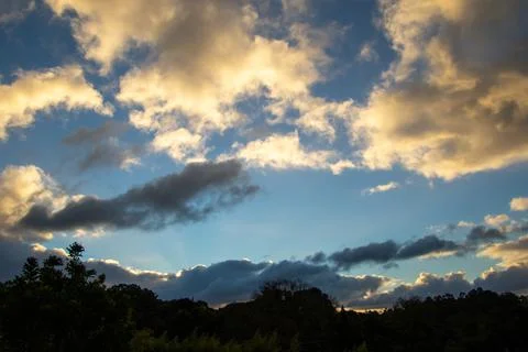 Cloud formations after a stormy night Stock Photos
