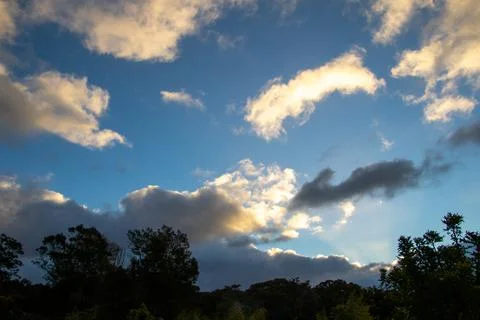 Cloud formations after a stormy night Stock Photos
