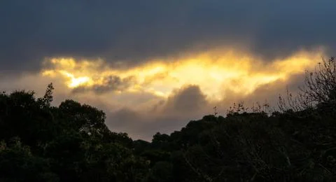 Cloud formations after a stormy night Stock Photos
