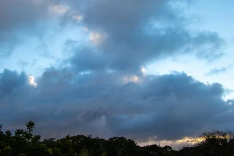 Cloud formations after a stormy night Stock Photos