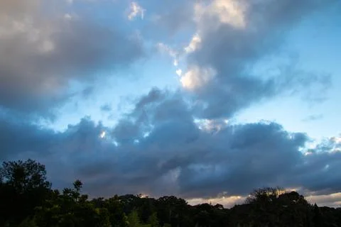 Cloud formations after a stormy night Stock Photos