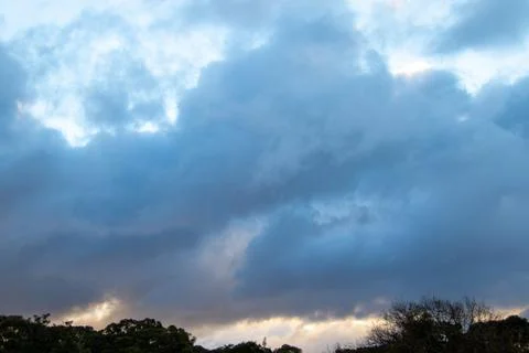 Cloud formations after a stormy night Stock Photos