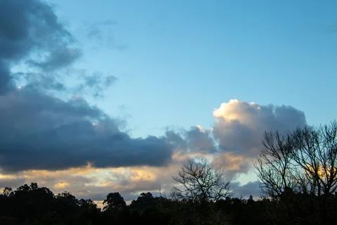 Cloud formations after a stormy night Stock Photos