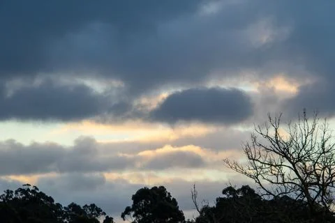 Cloud formations after a stormy night Stock Photos