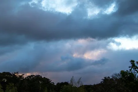 Cloud formations after a stormy night Stock Photos