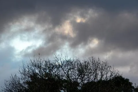 Cloud formations after a stormy night Stock Photos