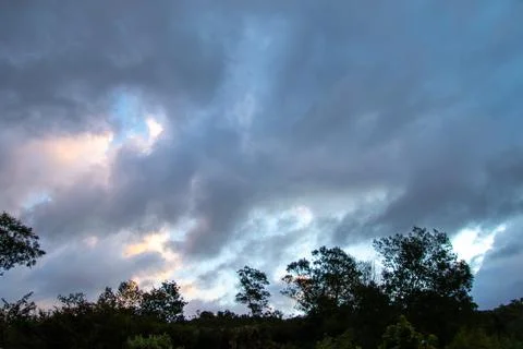 Cloud formations after a stormy night Stock Photos