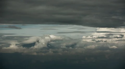 Cloud formations around Mount Merapi, Indonesia Stock Footage 45350012