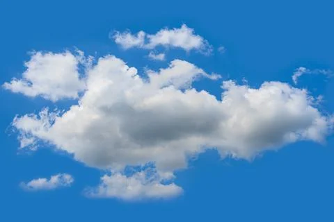 Cloud formations isolated on blue. clouds and cloud formations isolated again Stock Photos