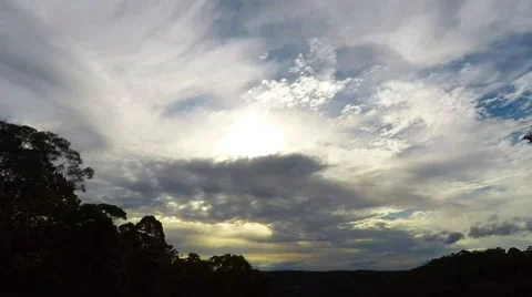Cloud Formations Moving Through the Valley in Spring  Stock Footage 67522734