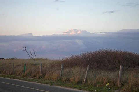 Cloud Formations at Sandy Hook Beach Side -01 Stock Photos