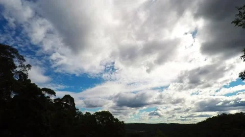 Cloud Formations Spinning Over the Valley  Stock Footage 64645409