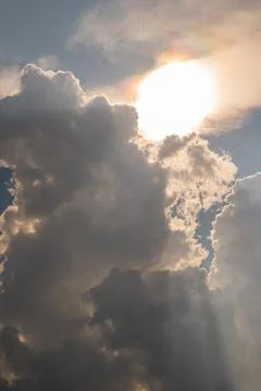 Cloud formations  on a summer day with blue skies before a thunderstorm appro Stock Photos