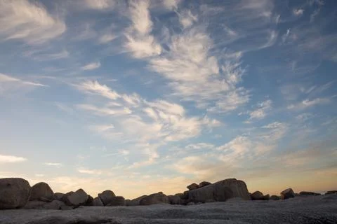 Cloud formations at sunset Stock Photos