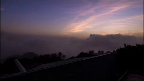 Cloud forming sunset Stock Footage 96718567