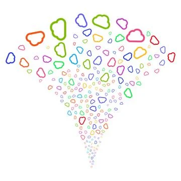 Cloud Fountain Stream 스톡 일러스트