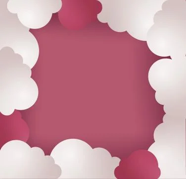 Cloud frame background Illustrazione stock