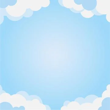Cloud frame with blue sky Stock Illustration