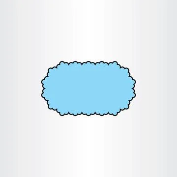 Cloud frame text box vector design element illustration Stock Illustration