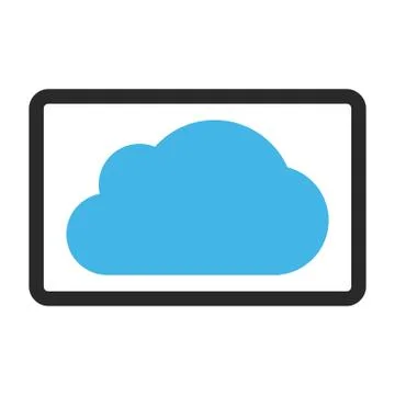 Cloud Framed Glyph Icon Ilustración de archivo