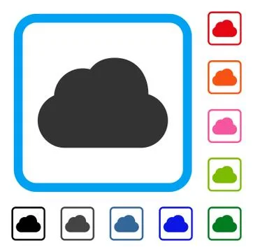 Cloud Framed Icon 스톡 일러스트