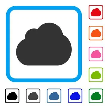 Cloud Framed Icon Ilustración de archivo