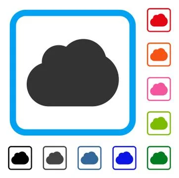 Cloud Framed Icon Illustrazione stock