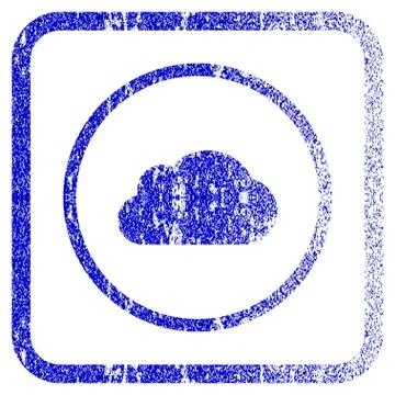 Cloud Framed Textured Icon Stock Illustration
