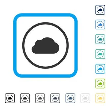 Cloud Framed Vector Icon 스톡 일러스트