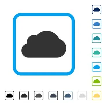 Cloud Framed Vector Icon Illustrazione stock