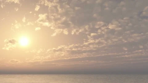 Cloud front at dawn over the ocean Stock-Footage 12441057