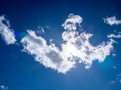 Cloud in front of the sun texture Stock Photos