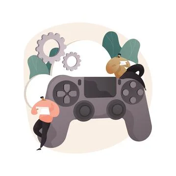 Cloud gaming abstract concept vector illustration. Stock Illustration
