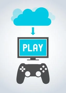 Cloud Gaming Stock Illustration