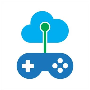 Cloud gaming network vector icon Stockillustratie