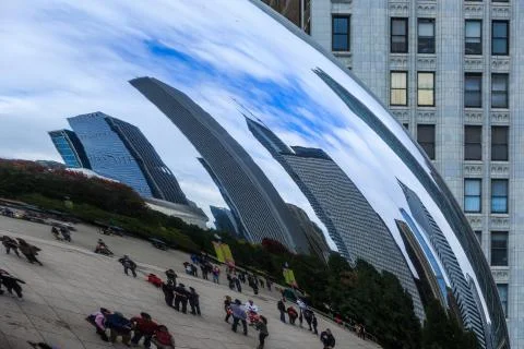 Cloud gate (the bean) chicago Stock Photos