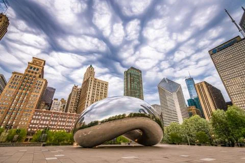 Cloud Gate in Chicago, Illinois Stock Photos