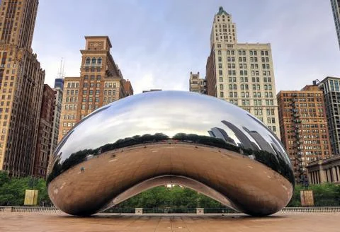 Cloud Gate in Chicago Stockfoto's